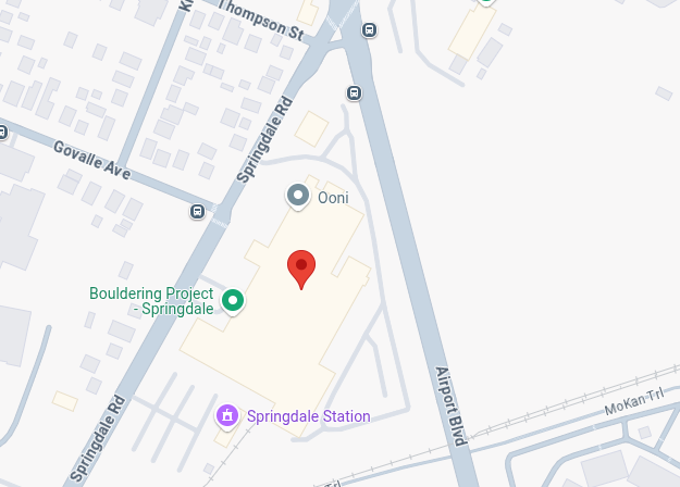 The location of the studio at 979 Springdale, Austin